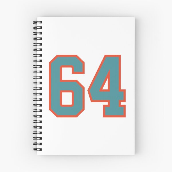 Item preview, 64 number, aqua orange lucky sports sixty four designed and sold by ArtIsParty.