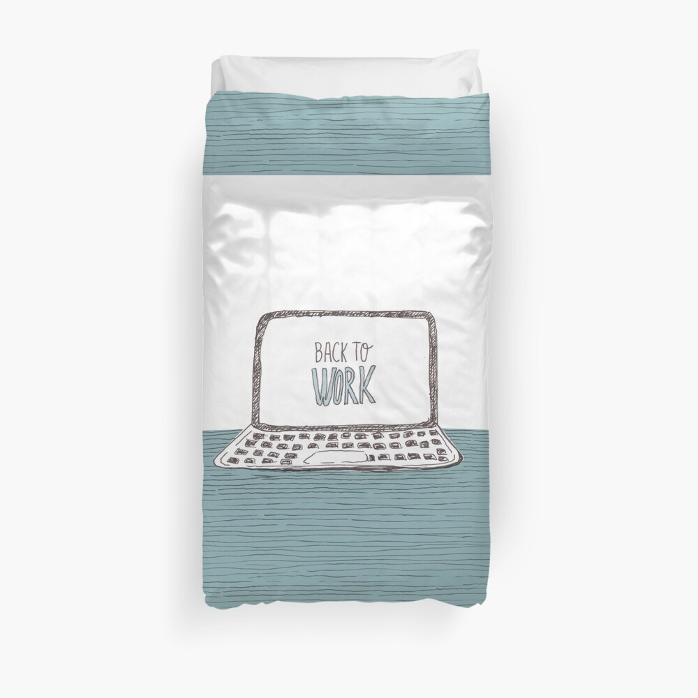 Back to Work - Coffee and Cactus Duvet Cover