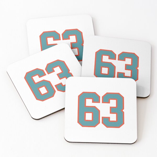 Item preview, 63 number, aqua orange lucky sports sixty three designed and sold by ArtIsParty.