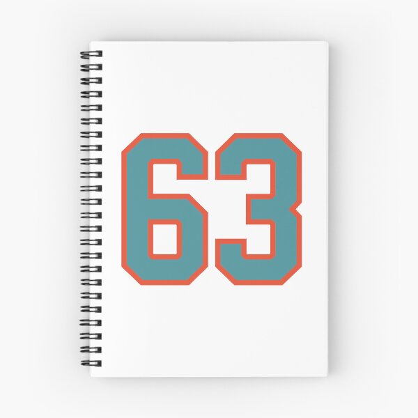Item preview, 63 number, aqua orange lucky sports sixty three designed and sold by ArtIsParty.