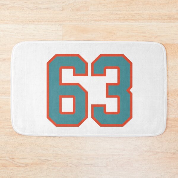 Item preview, 63 number, aqua orange lucky sports sixty three designed and sold by ArtIsParty.