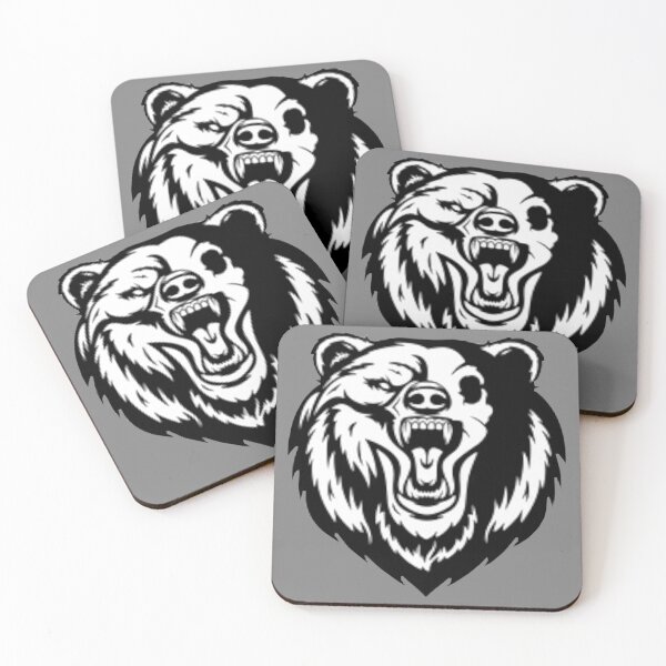 Item preview, Cool black and white bear head art. designed and sold by BEAUTY ⭐⭐⭐⭐⭐.