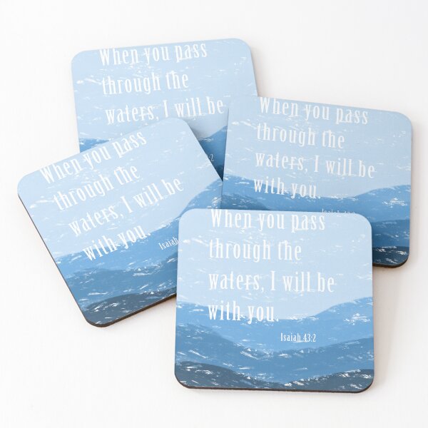 Item preview, I will be with  you | Isaiah 43:2  | Christian bible verse artprint  designed and sold by Leafy Impressions.