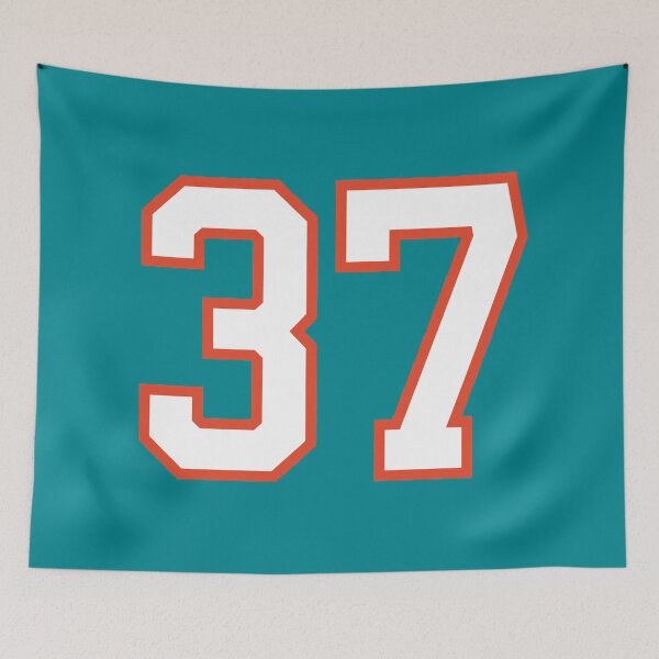 Item preview, Sports Number 37, white orange color lucky sport thirty seven designed and sold by ArtIsParty.
