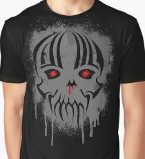 Bleeding Skull - Modern Skull with Blood and Grunge Texture Graphic T-Shirt