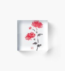 Royal pair sumi-e painting Acrylic Block