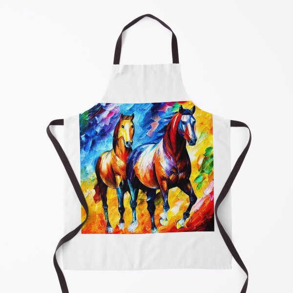 Artikelvorschau, Colorful horses walking - digital painting entworfen und verkauft von NickoPrints.