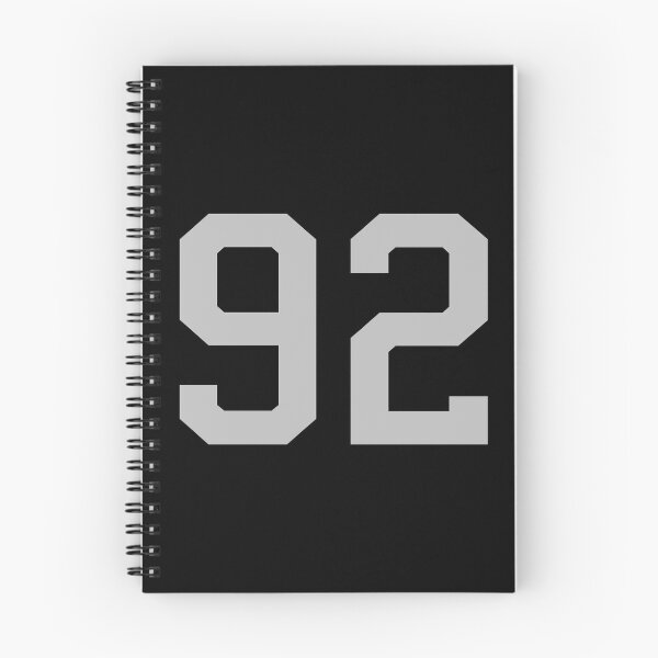 Item preview, Number 92, grey on black sports jersey number ninety two designed and sold by LoveIsColorful.