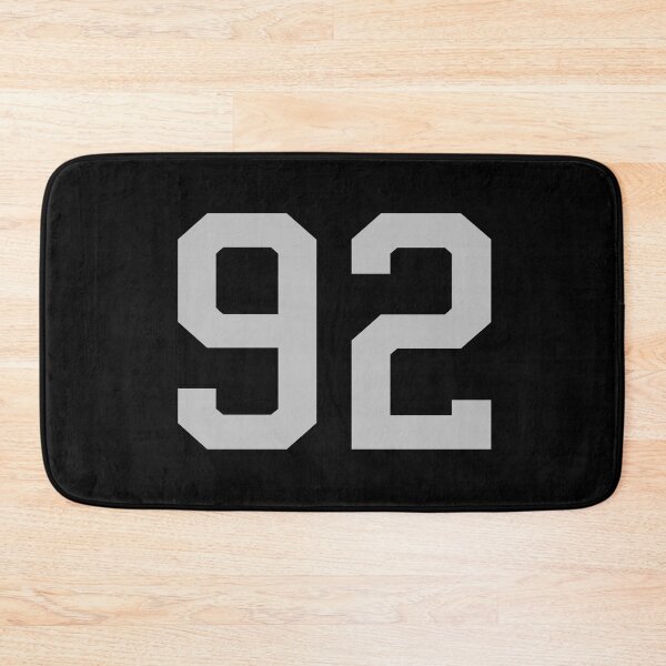 Item preview, Number 92, grey on black sports jersey number ninety two designed and sold by LoveIsColorful.