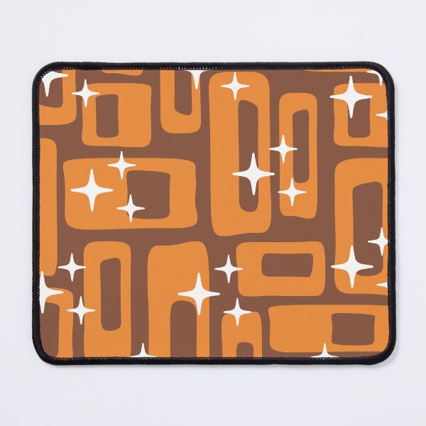 Item preview, Retro Mid Century Modern Abstract Pattern 986 Orange and Brown designed and sold by tonymagnerart.