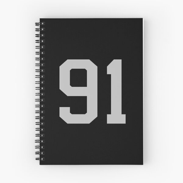 Item preview, Number 91, grey on black sports jersey number ninety one designed and sold by LoveIsColorful.