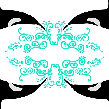 Artwork thumbnail, Patterned Orca by KeyThingsFirst