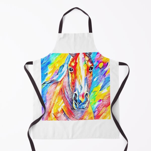 Item preview, Horse abstract close up portrait – colorful warm pastel colors designed and sold by NickoPrints.