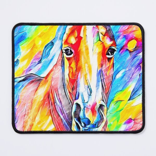Item preview, Horse abstract close up portrait – colorful warm pastel colors designed and sold by NickoPrints.