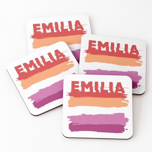 Item preview, Emilia lesbian name Rainbow LGBT pride designed and sold by LoveIsColorful.