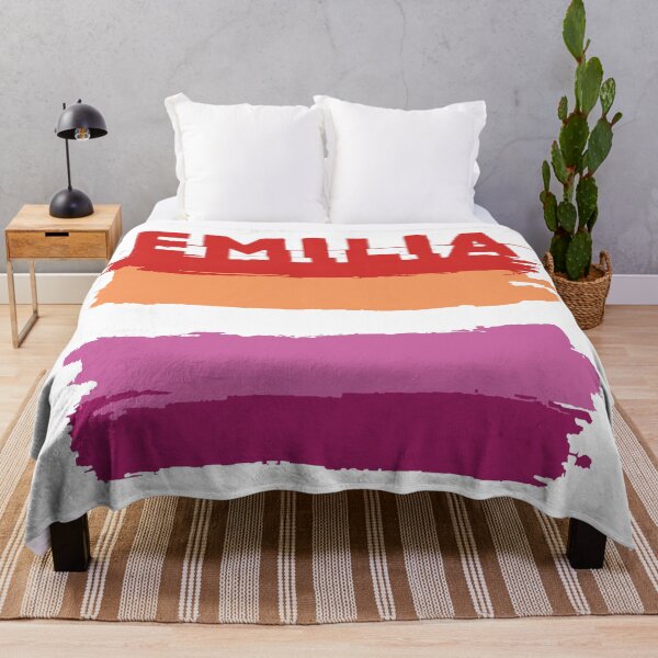 Item preview, Emilia lesbian name Rainbow LGBT pride designed and sold by LoveIsColorful.
