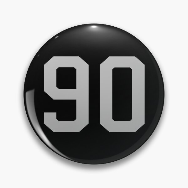 Item preview, Number 90, grey on black sports jersey number ninety designed and sold by LoveIsColorful.