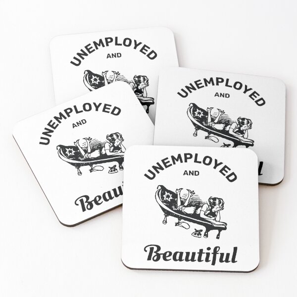 Item preview, Unemployed and beautiful retro vintage funny design designed and sold by absolutdesign.