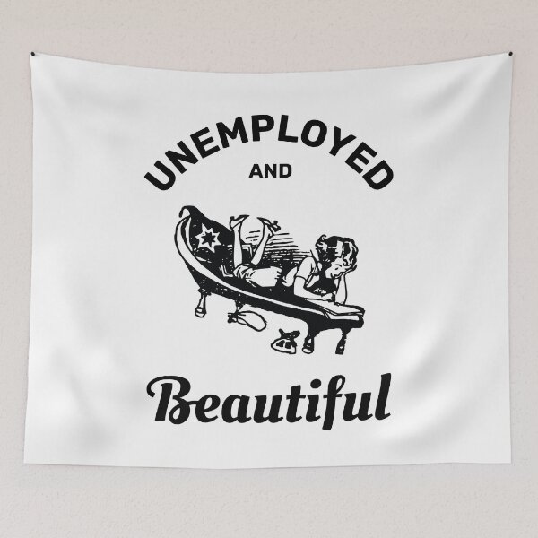 Item preview, Unemployed and beautiful retro vintage funny design designed and sold by absolutdesign.