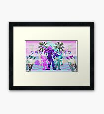 Cloud Strife Vaporwave Framed Print