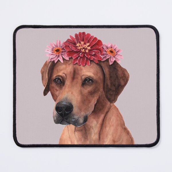 Item preview, Rhodesian Ridgeback with Flowercrown designed and sold by Pattokarts.