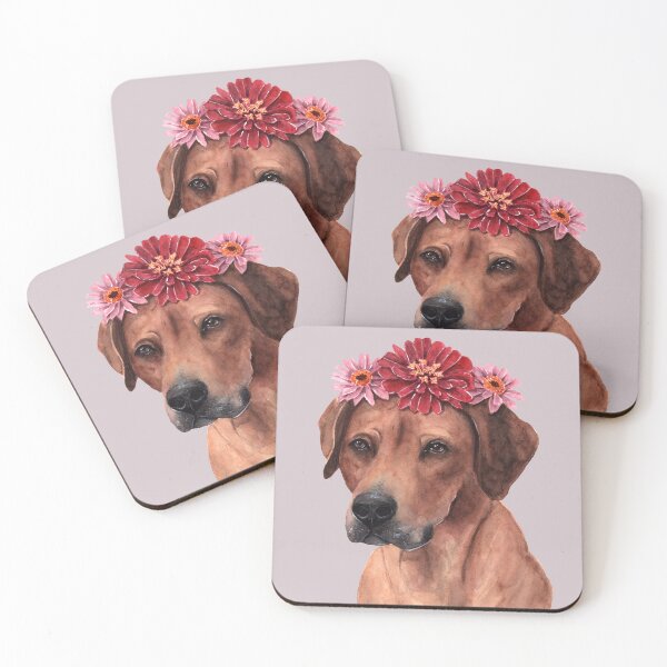 Item preview, Rhodesian Ridgeback with Flowercrown designed and sold by Pattokarts.