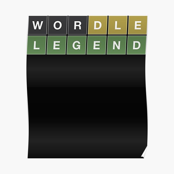"Wordle Legend (Wordle Style) " Poster for Sale by Kerriorgan | Redbubble