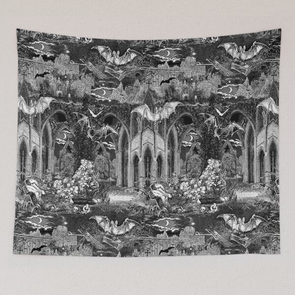 Item preview, Dark Gothic Vampires Crypt Graves Bats Skulls Pattern by Moose Disco designed and sold by MooseDisco.