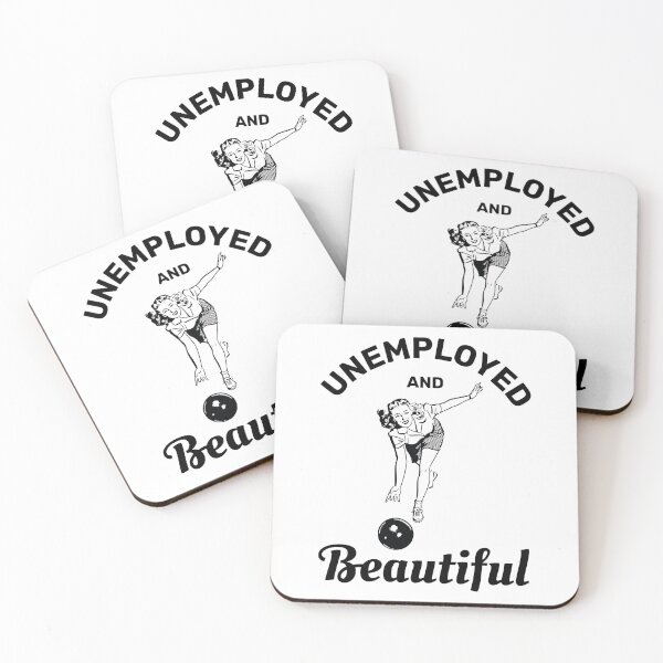 Item preview, Unemployed and beautiful retro vintage funny design designed and sold by absolutdesign.