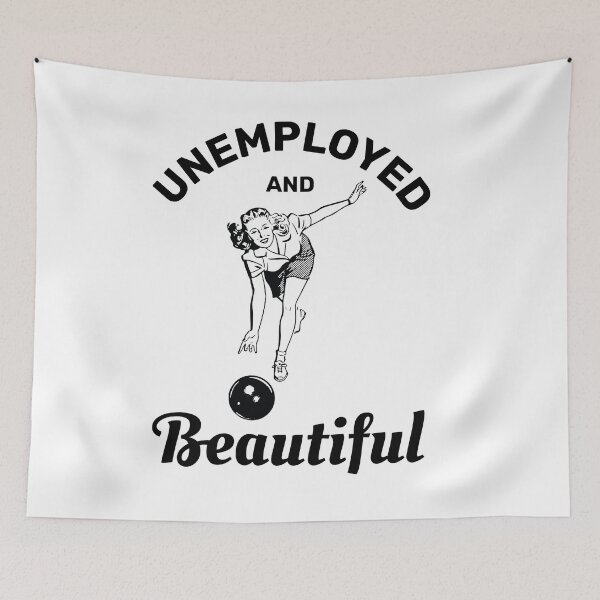 Item preview, Unemployed and beautiful retro vintage funny design designed and sold by absolutdesign.