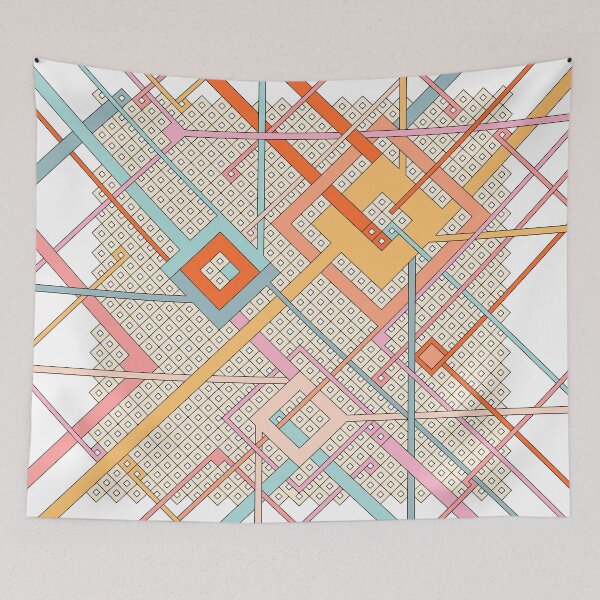 Item preview, Abstract geometric colorful vector pattern designed and sold by Familyshmot.