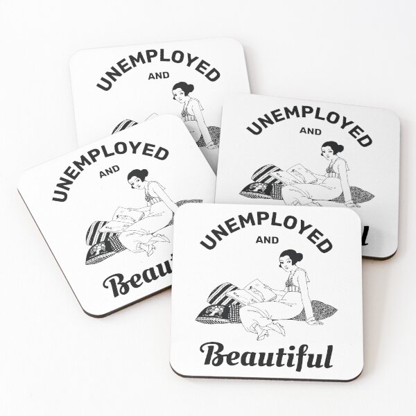 Item preview, Unemployed and beautiful retro vintage funny design designed and sold by absolutdesign.