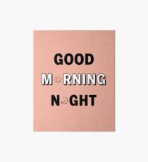 Guten Morgen / Nacht rosa Galeriedruck