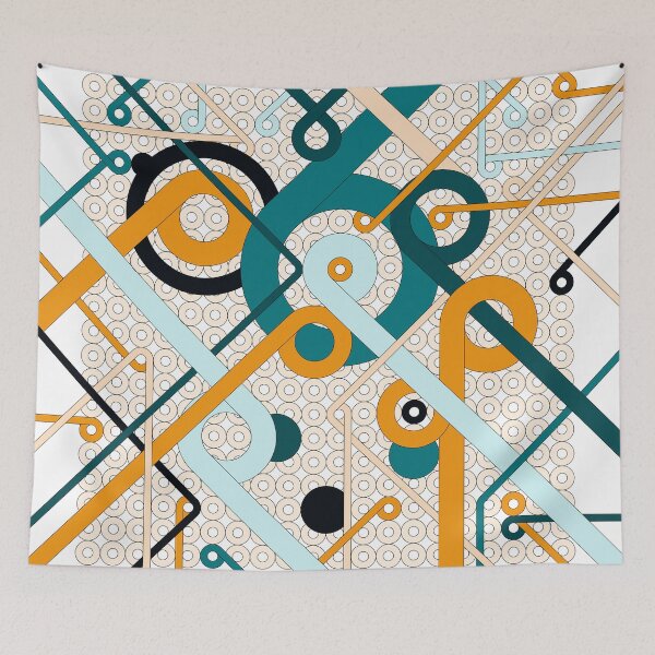 Item preview, Abstract hand drawn vector pattern of various geometric shapes designed and sold by Familyshmot.