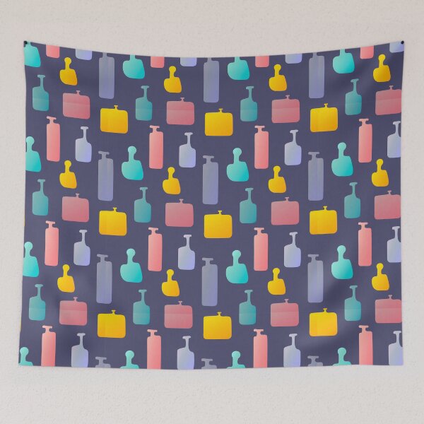 Item preview, Colorful abstract bottles vector seamless pattern designed and sold by Familyshmot.