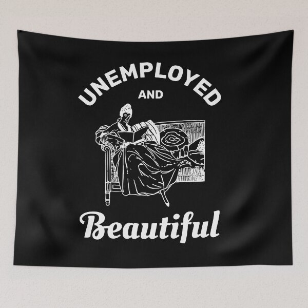 Item preview, Unemployed and beautiful retro vintage funny design designed and sold by absolutdesign.