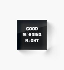 Bloque acrílico BUENOS DÍAS / NOCHE NEGRO