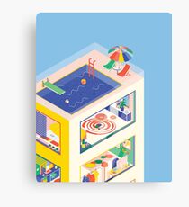 ISOMETRIC BUILDING Canvas Print