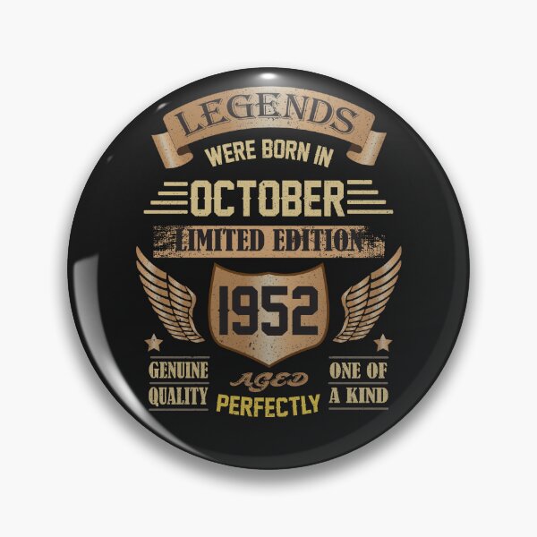 Item preview, Legends were born in October 1952 - 70th Birthday gift designed and sold by BahaaIB.