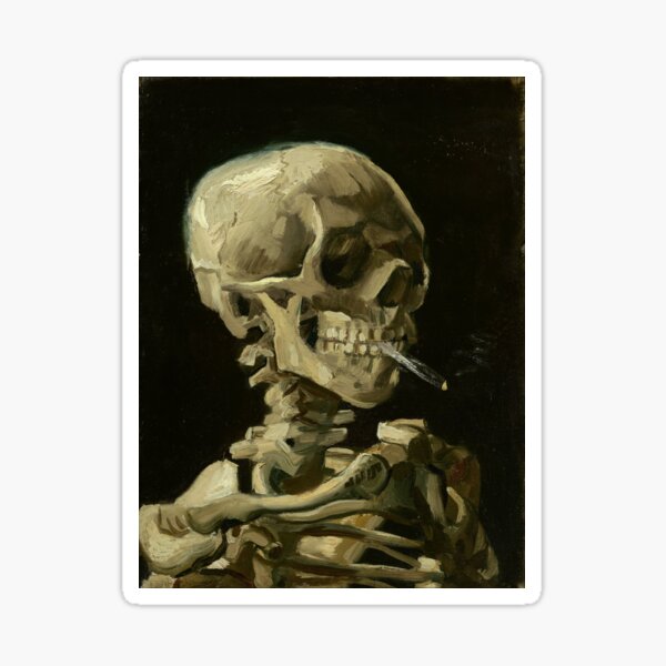 Item preview, Skull of a Skeleton with Burning Cigarette by Vincent van Gogh designed and sold by podartist.