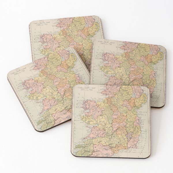 Item preview, Vintage Map Of Ireland 1883 designed and sold by Leilaarros.