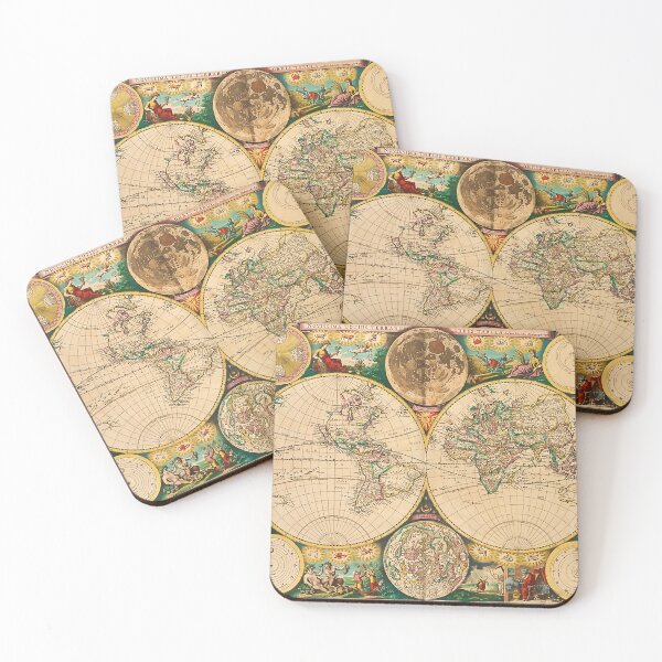 Item preview, Vintage Map Of The World 1672 designed and sold by Leilaarros.