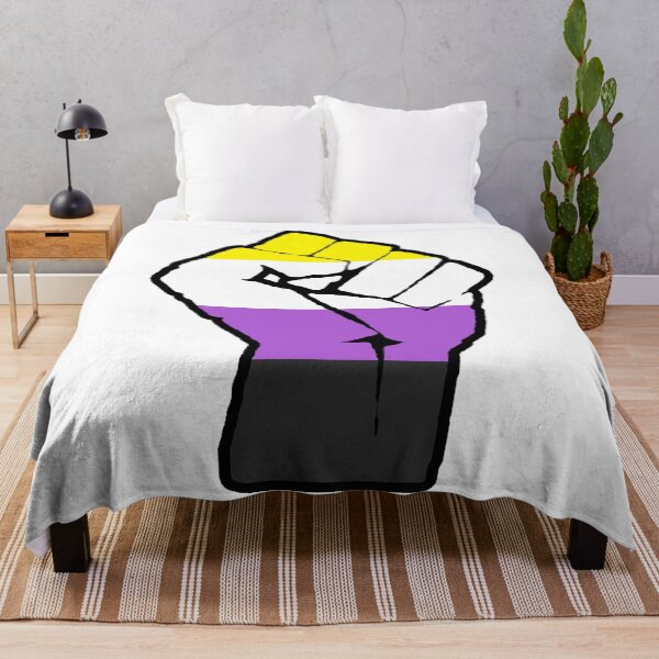 Item preview, Non-Binary Flag - Raised Fist designed and sold by Thealien.
