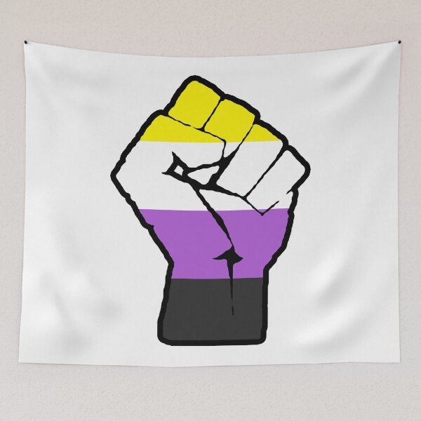 Item preview, Non-Binary Flag - Raised Fist designed and sold by Thealien.