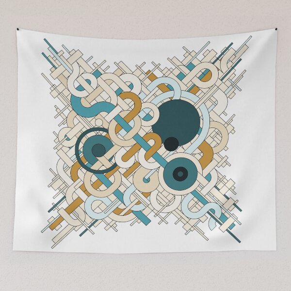 Item preview, Abstract drawn vector pattern of various geometric shapes designed and sold by Familyshmot.