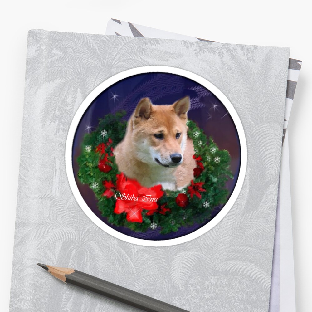 Shiba Inu Lovers Christmas Gifts Sticker By Springdaleshops