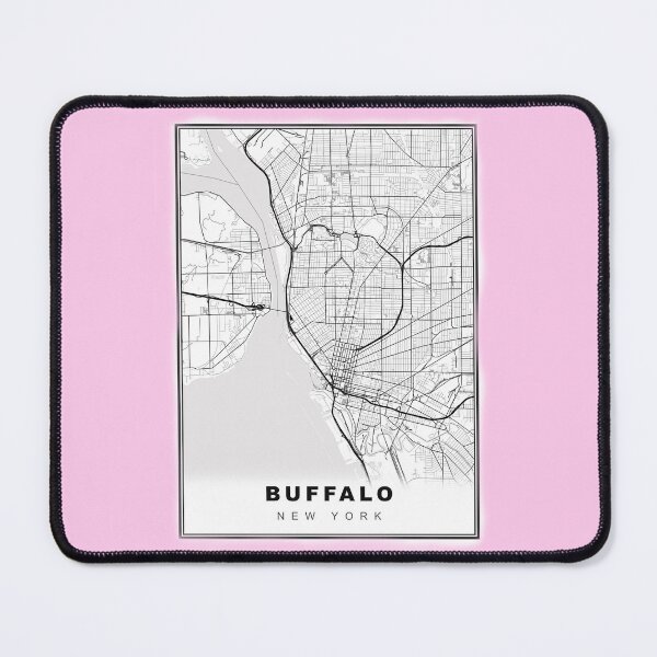 Item preview, Minimalist Pastel Pink Buffalo Map designed and sold by Tamas Das.