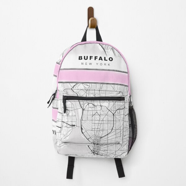 Item preview, Minimalist Pastel Pink Buffalo Map designed and sold by Tamas Das.