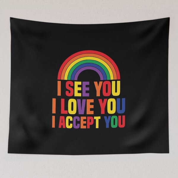 Item preview, I See I Love You I Accept You LGBT Ally Gay Pride designed and sold by livasyczosek3.