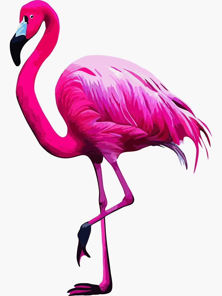 Sticker Pink flamingo